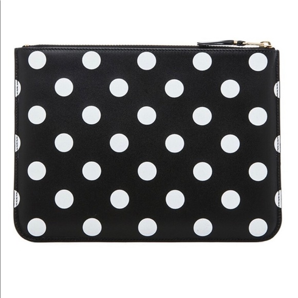 Comme des Garçons Polka Dot Black Zip Pouch - Picture 2 of 8